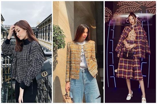 Thanh Hằng, Thiều Bảo Trâm và các mỹ nhân Việt cùng lăng-xê chất liệu vải tweed trong những ngày trở gió