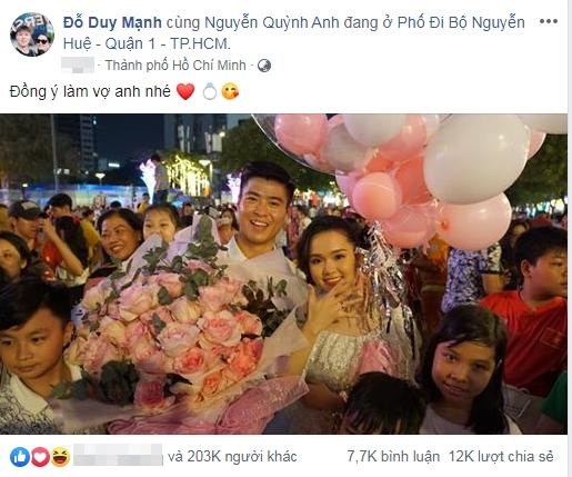 Vừa cầu hôn Quỳnh Anh, Đỗ Duy Mạnh đã có động thái mới trên mạng xã hội-1