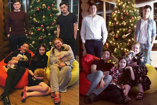 Gia đình Văn Lâm chụp hình ngày đầu năm mới giống hệt 2 năm trước