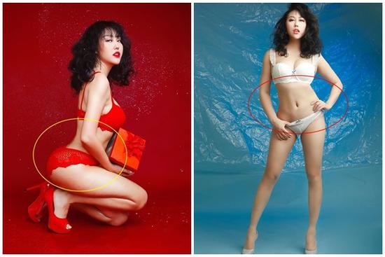 Phi Thanh Vân chào xuân bằng bộ ảnh nội y nóng bỏng nhưng rõ rành rành photoshop quá tay