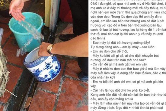 Hăng hái lau dọn bát hương khi đến nhà bạn trai chơi, cô gái nhận kết đắng còn dân mạng 'đau đầu cãi nhau'