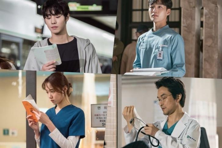 Ahn Hyo Seop, Lee Sung Kyung, Kim Min Jae và Han Suk Kyu trong loạt ảnh quảng bá cho bộ phim “Dr. Romantic 2”. Phim là câu chuyện về những bác sĩ trẻ mới ra trường, gặp nhiều khó khăn trong việc cứu giúp các bệnh nhân, tập đầu tiên lên sóng vào tối 6/1.