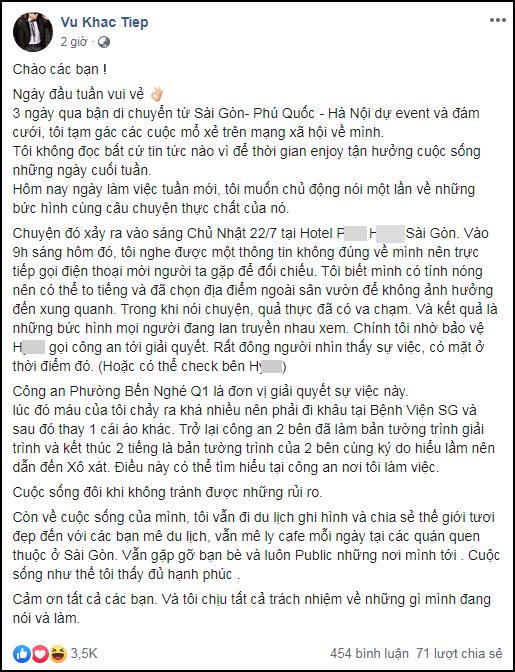 Vũ Khắc Tiệp công khai sự thật bức ảnh ngồi đồn công an, dân mạng nổi điên vì bị ông bầu dắt mũi-4