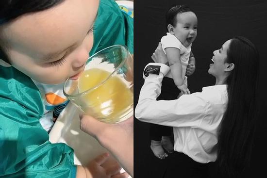 Phát sốt với hình ảnh 'măm măm' dễ thương của quý tử nhà Phạm Hương