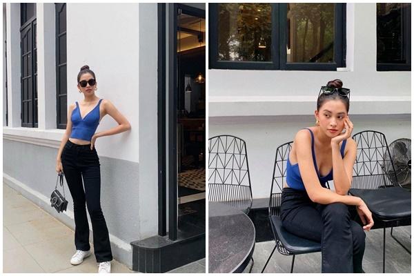 Trình cắt xén áo quần của Lia đã lên tầm cao mới: Từ một cái áo mà vừa làm crop top vừa làm phụ kiện quần-10