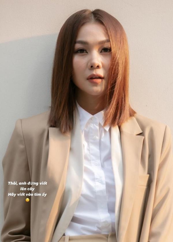 Thanh Hằng chia sẻ: "Thôi, anh đừng viết lên cây. Hãy viết vào tim ấy".