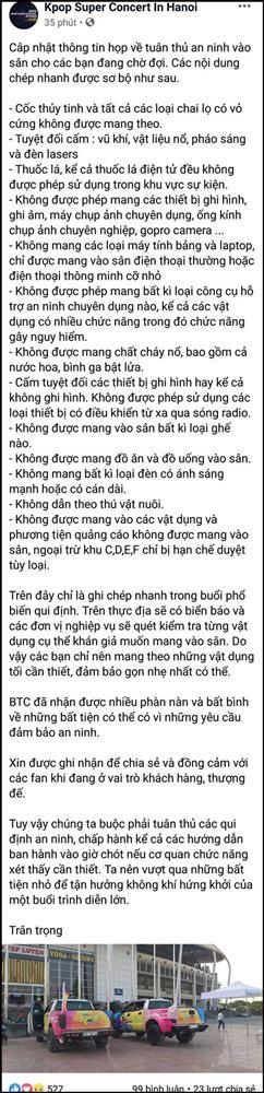 Trước giờ diễn chính thức chưa đầy 24h đồng hồ, BTC Kpop concert in Hanoi lại khiến fan phẫn nộ về chuyện chỗ ngồi-4