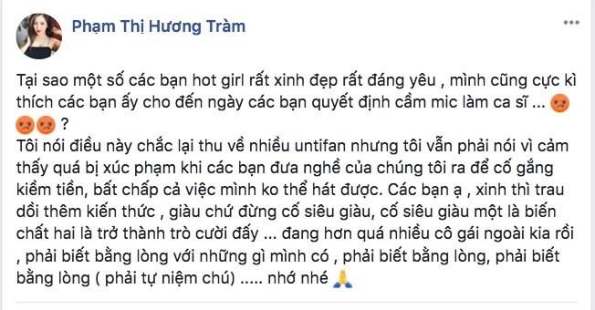 Chi Pu nhớ dai chuyện cũ, đưa status của Hương Tràm, Tóc Tiên nghi đá xéo cô lên MV mới-2