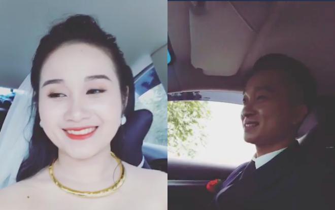 Bạn gái cũ của Tiến Linh vui vẻ livestream khoe khoảnh khắc lên xe hoa về nhà chồng-2