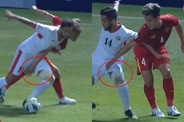 Khoảnh khắc bàn tay hư của cầu thủ U23 Việt Nam và Jordan làm dân tình cười ra nước mắt-1