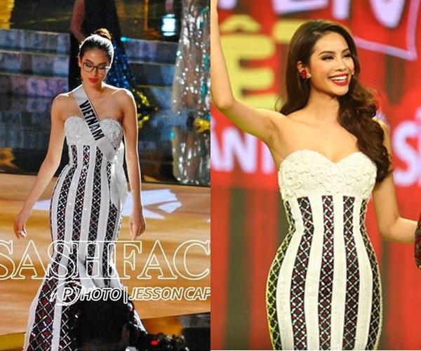 Mặc lại chiếc váy định mệnh trên đấu trường quốc tế, mỹ nhân Việt nào đạt phong độ đỉnh cao?-17