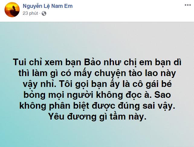 Giữa scandal giật bồ, Nam Em tuyên bố gây shock: Tôi chỉ xem Quốc Bảo là chị em bạn dì-2