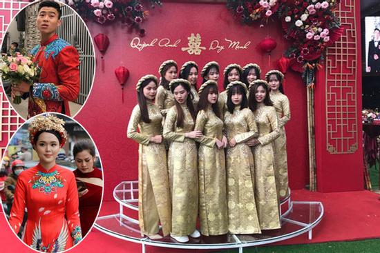 Dàn bê tráp 11 người nổi bật trong lễ ăn hỏi 'siêu to khổng lồ' của Duy Mạnh và ái nữ đại gia