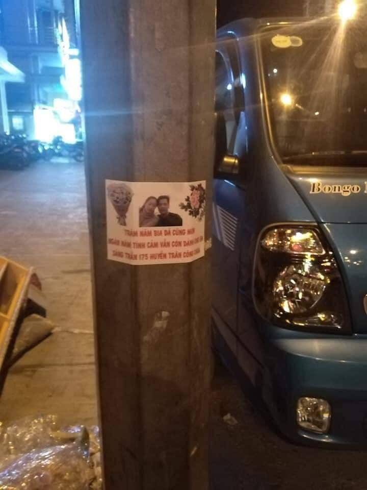 Bạn gái chia tay, thanh niên chơi lớn in mấy chục kg băng rôn có ảnh 2 đứa dán khắp thành phố-10