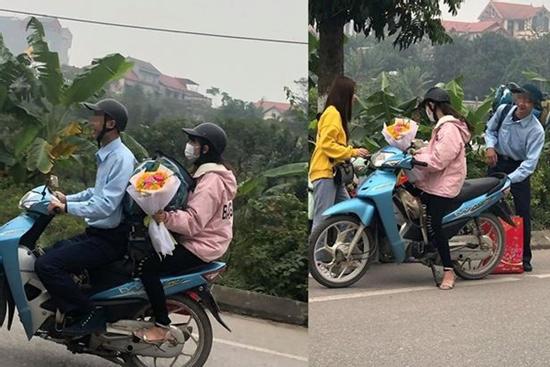 Ra quân được người yêu đến tận nơi đón, chàng trai bất ngờ với món quà đặc biệt của cô gái