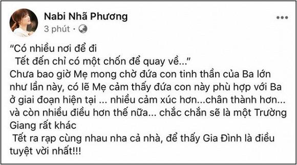 Nhã Phương khéo động viên ông xã Trường Giang cực ngọt khi phim Tết gặp trục trặc-1