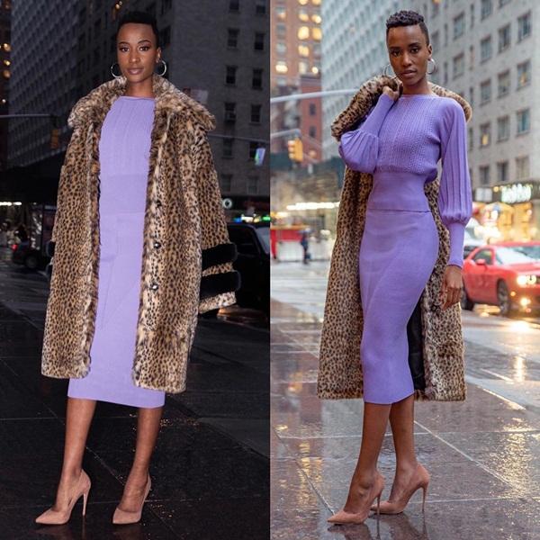 Street style ngày hôm nay của Hoa hậu Hoàn vũ 2019 - Zozibini Tunzi (Nam Phi).