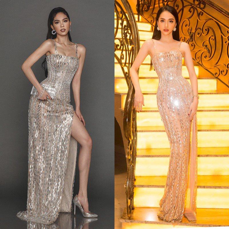 Nhuộm da nâu nóng bỏng, Ngọc Trinh hơn hẳn Hương Giang khi diện cùng một chiếc đầm-5