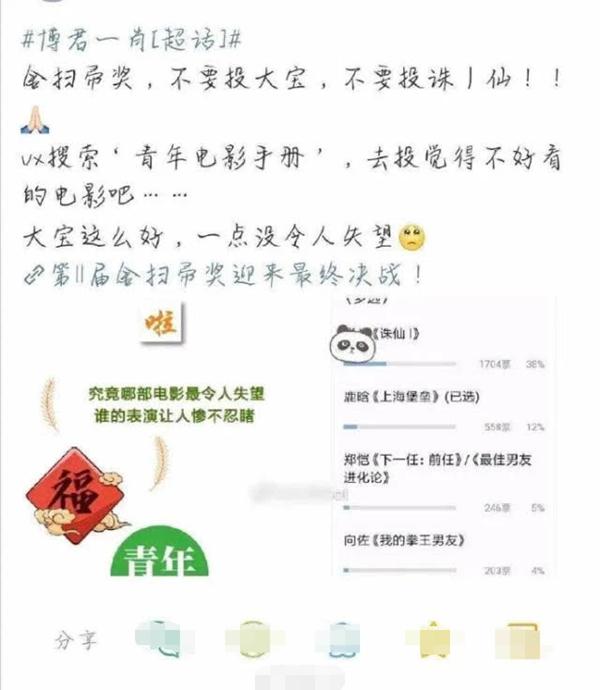 Dù fan Tiêu Chiến cố tình chơi xấu nhưng thần tượng lại đang dẫn đầu cuộc bình chọn Giải thưởng Cây chổi vàng-9