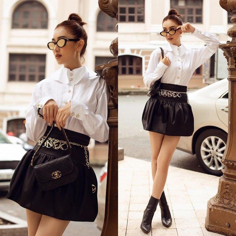 Cùng lên đồ đen - trắng nhưng Ngọc Trinh - Hồ Ngọc Hà mang hai phong cách đối lập-3