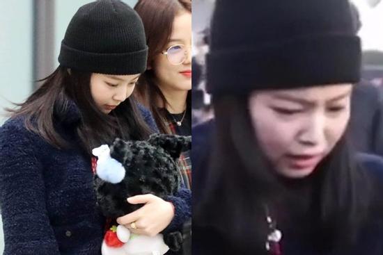Jennie (BlackPink) bật khóc ở sân bay