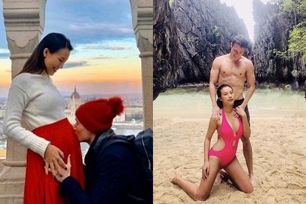 Sau gần 1 tháng xác nhận mang thai, MC Hoàng Oanh đã phát tướng thấy rõ, mặt bầu bĩnh hơn-3