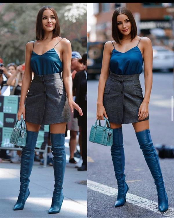 Street style cá tính của Hoa hậu Hoàn vũ 2012 - Olivia Culpo (Mỹ).