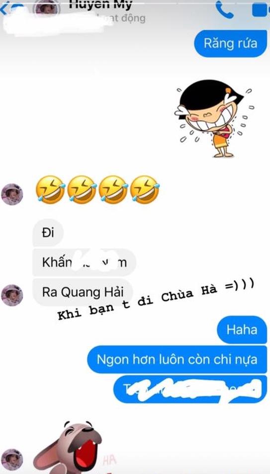 Cô chủ tiệm nail công khai nhắc tên Quang Hải trong tin nhắn đi chùa cầu tình duyên-2