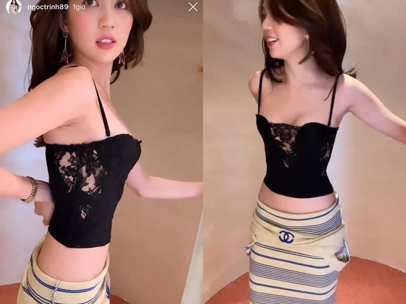 Ai cũng sắm Tết váy áo lộng lẫy, Ngọc Trinh hết mua đồ lót đến bikini che không nổi ngực-3
