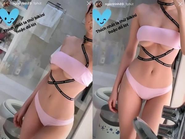 Ai cũng sắm Tết váy áo lộng lẫy, Ngọc Trinh hết mua đồ lót đến bikini che không nổi ngực-6