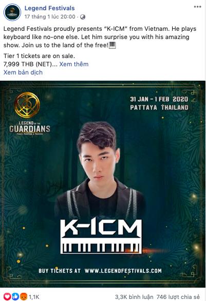 CĐM Việt đồng loạt tấn công trang fanpage, đòi tẩy chay sự kiện tại Thái Lan mời K-ICM biểu diễn-1