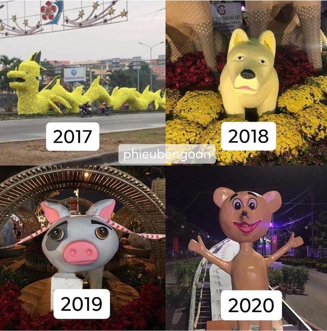 Những năm gần đây, các linh vật chào xuân mới đều trở thành chủ đề bàn tán của cộng đồng mạng dịp cận Tết. Các "thánh photoshop" cũng không bỏ lỡ cơ hội chế ảnh và khoe lên mạng. Ảnh: Phiếu bé ngoan.