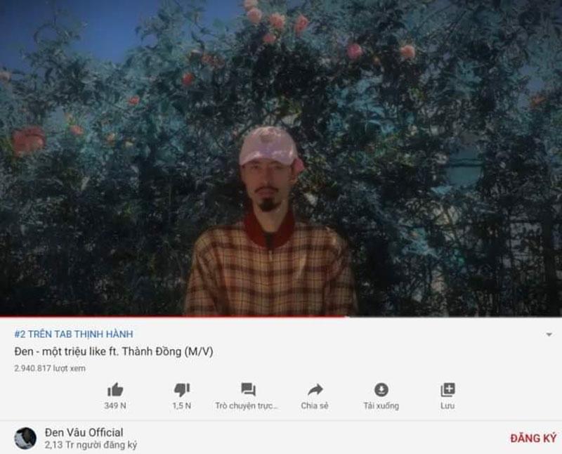 MV Một Triệu Like của Đen Vâu lọt Top 2 Trending, đạt 3 triệu lượt xem sau 1 ngày ra mắt-1