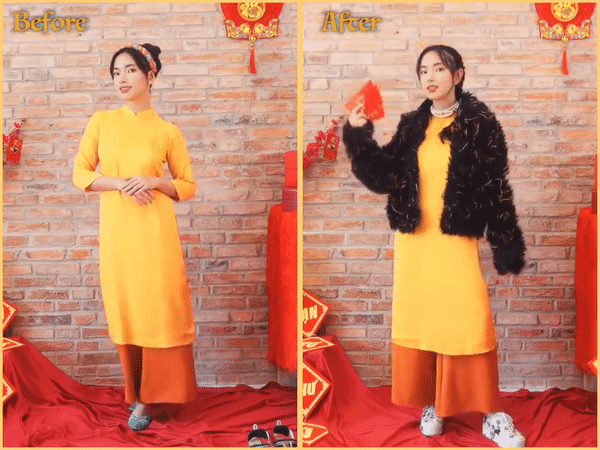 Châu Bùi và 5 ý tưởng phối đồ với áo dài cực dị: áo lông, giày móng ngựa, vest của bố hay sneaker đều cân tất!-5