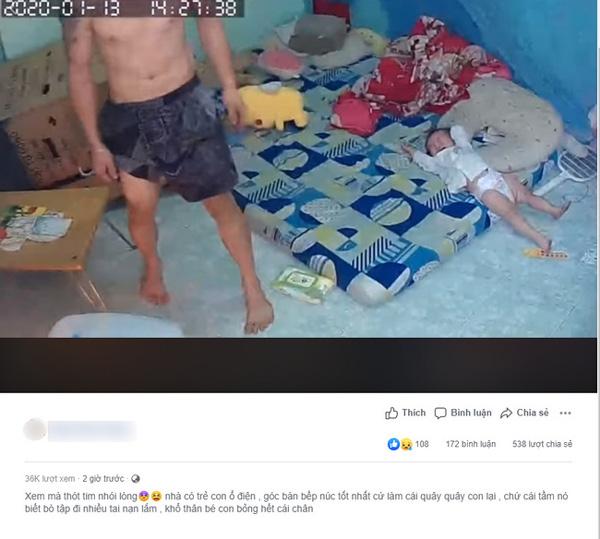 Clip: Sát Tết, thót tim nhìn em bé cuống cuồng bò thoát thân khi thấy sạc điện thoại bốc cháy đùng đùng-2