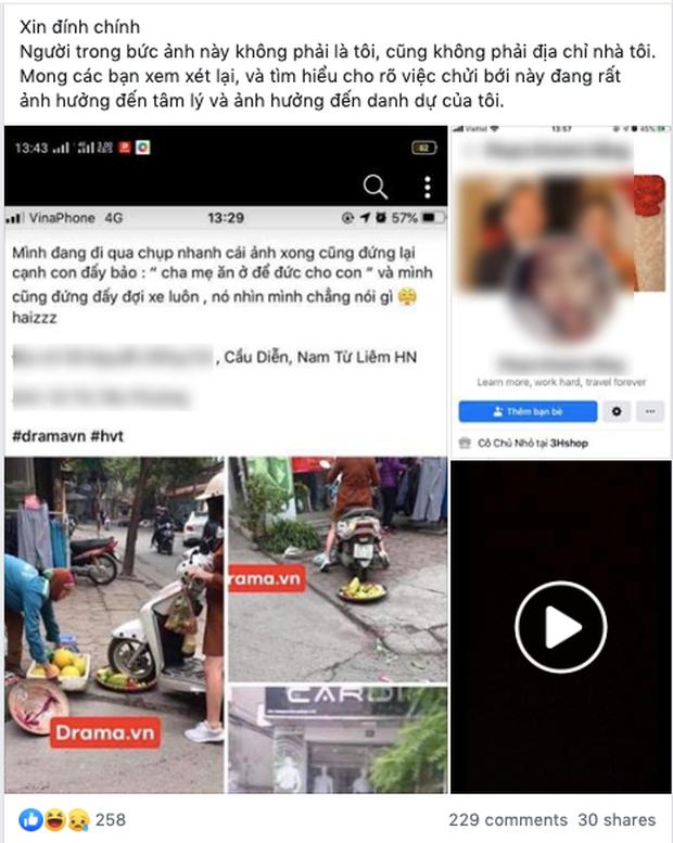 Cô gái điêu đứng, bị dân mạng chửi bới dữ dội vì hiểu nhầm là người phụ nữ chạy xe máy cán nát nia trái cây của người bán hàng rong-2