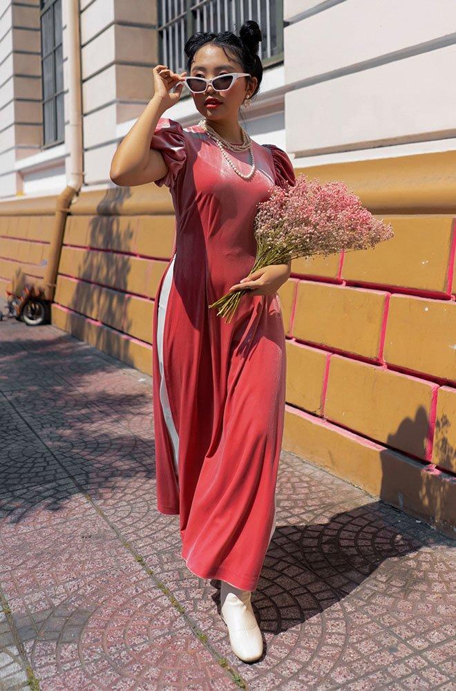 Mặc áo dài sành điệu như Phương Mỹ Chi: xách túi kẹp nách, mang boots siêu ngầu-6