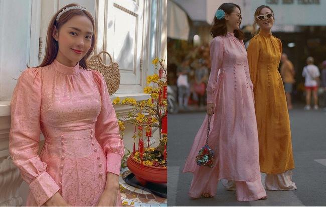 Đụng hàng hi hữu đầu năm: Minh Hằng - Yến Trang mặc chung áo dài mười phân vẹn mười-5