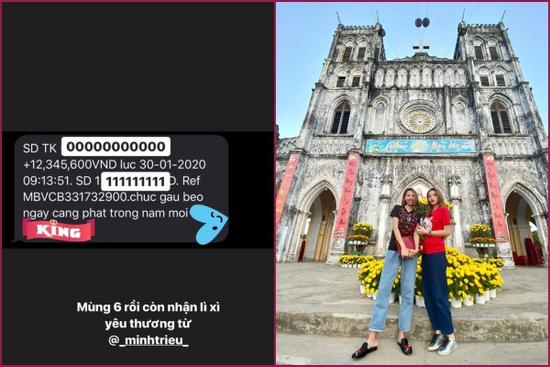 Minh Triệu mừng tuổi Kỳ Duyên hơn 12 triệu đồng