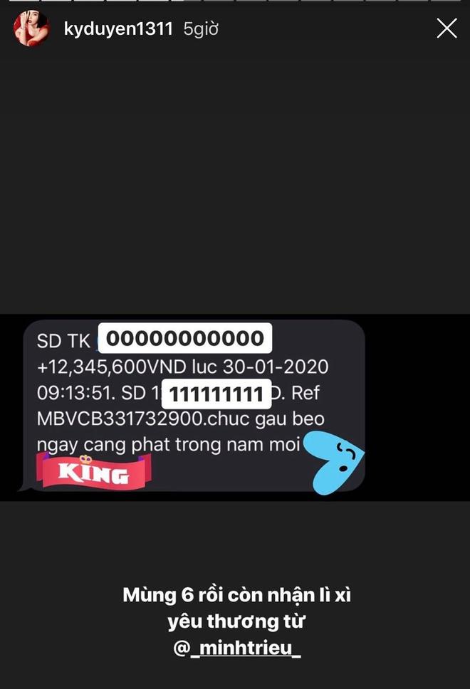 Minh Triệu mừng tuổi Kỳ Duyên hơn 12 triệu đồng-1