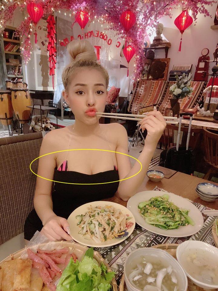 Ngân 98 diện đầm bodycon lộ nội y mồn một-1