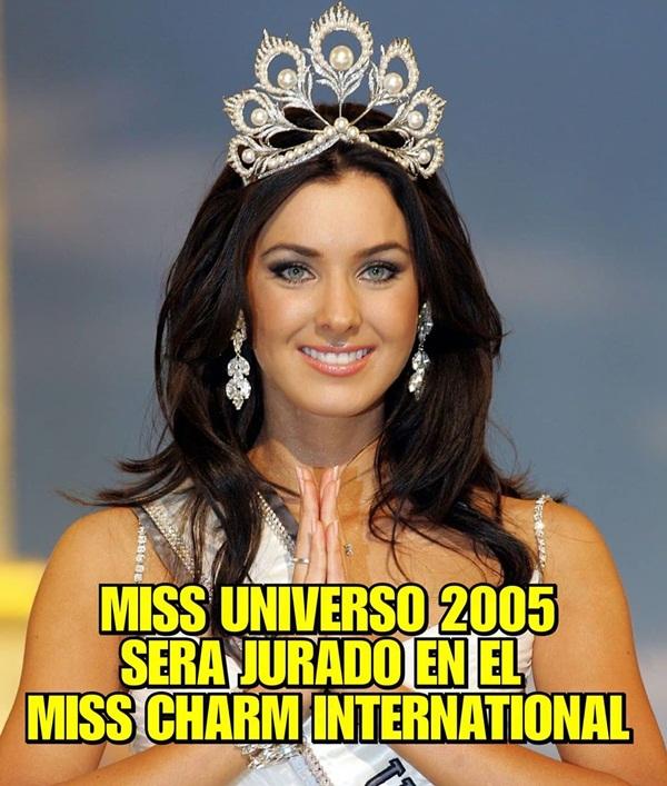 Hoa hậu Hoàn vũ 2005 - Natalie Glebova (Canada) xác nhận làm giám khảo cuộc thi Miss Charm International - Hoa hậu Sắc đẹp Quốc tế 2020. Đây là cuộc thi hoa hậu cấp quốc tế đầu tiên do Việt Nam khởi xướng và đứng ra tổ chức.