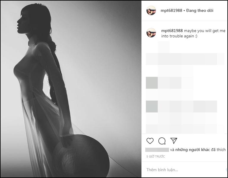 Mai Phương Thúy đăng lại ảnh áo dài xuân thì từng khiến cô suýt bị tước vương miện-1