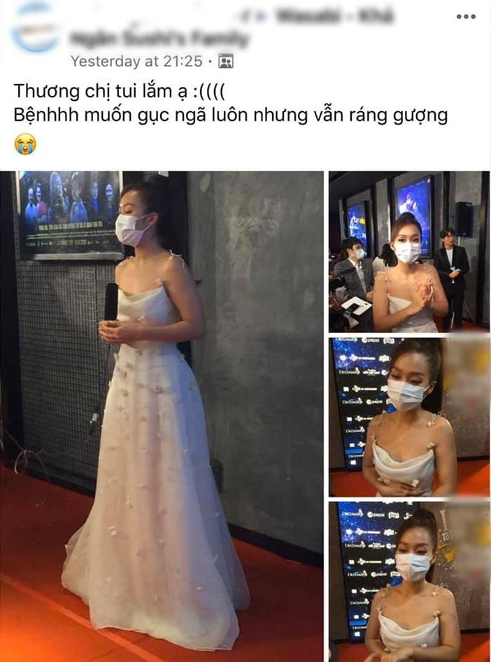 Diện đầm hai dây, Khả Ngân lộ bắp tay to khác xa hình photoshop-4