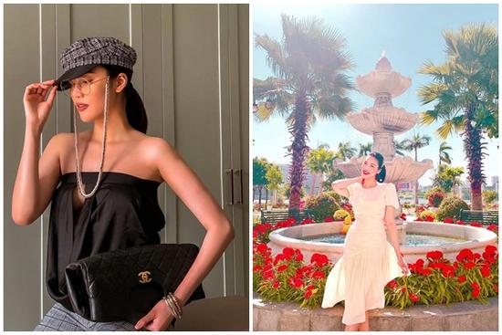 'Mẹ bỉm sữa' Lan Khuê lại gây mê với nhan sắc hút mắt cùng gu thời trang nửa kín nửa hở