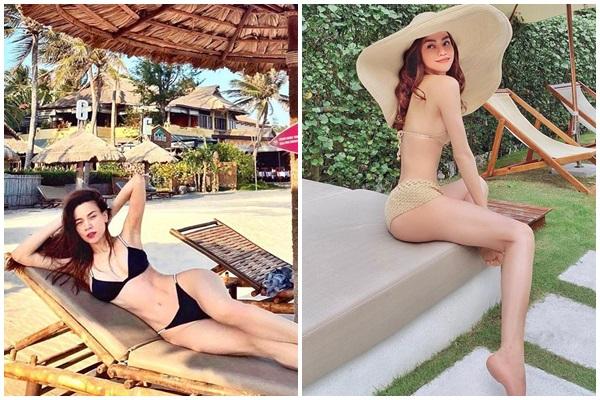 Ngắm sao Việt diện bikini xanh neon chói chang: Đỉnh nhất là Minh Tú, Hoàng Thùy-10