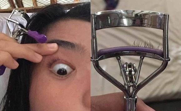 Những pha làm đẹp dở khóc dở cười vì kẹp mi đi nguyên cả mảng-4