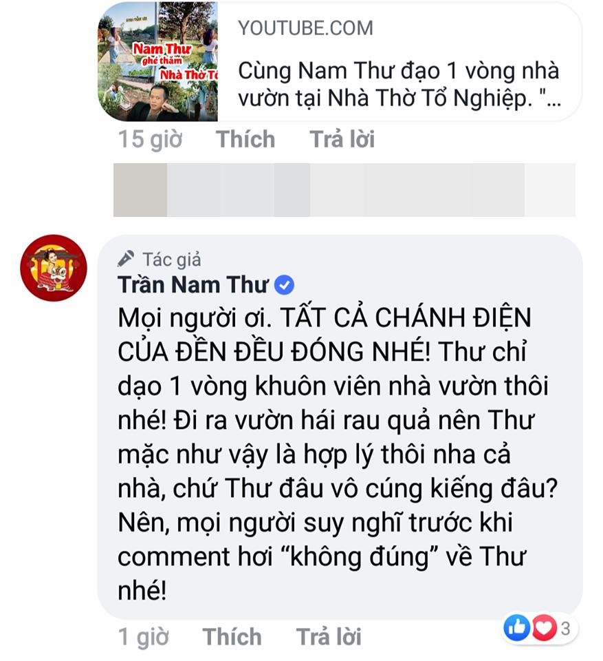 Bị chỉ trích ăn mặc hở hang tới nhà thờ Tổ, Nam Thư lên tiếng: Mặc vậy là hợp lý-3