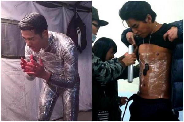 Bi hài hậu trường sao Hoa ngữ mặc cổ trang giữa mùa hè-7