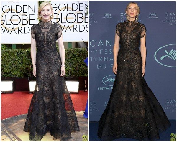 Không chỉ Công nương Kate, loạt sao Hollywood cũng mặc lại đầm dạ hội trên thảm đỏ-8